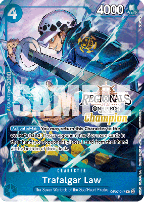 Carte One Piece Trafalgar Law OP07-047 R PROMO 3