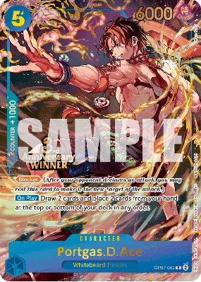 Carte One Piece Portgas D. Ace OP07-053 R PROMO 4