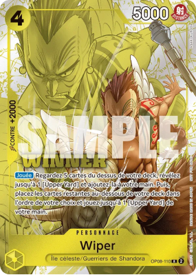 Carte One Piece Wiper OP08-110 R PROMO 2