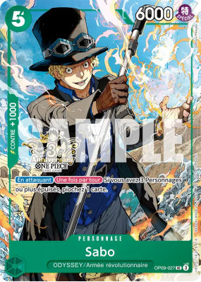 Carte One Piece Sabo OP09-027 UC PROMO 1
