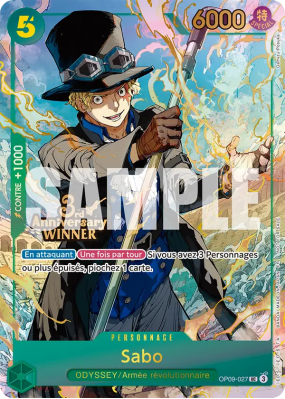 Carte One Piece Sabo OP09-027 UC PROMO 2