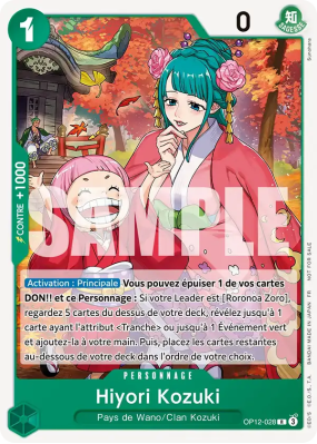 Carte One Piece Hiyori Kozuki OP12-028 R PROMO 1