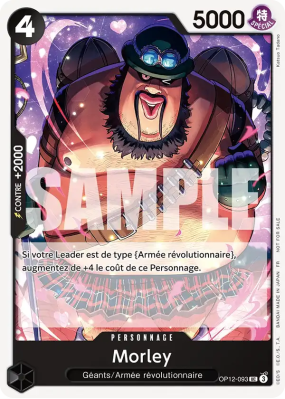 Carte One Piece Morley OP12-093 UC PROMO 1