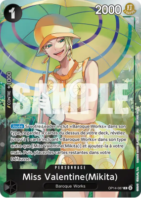 Carte One Piece Miss Valentine(Mikita) OP14-087 R PROMO 1