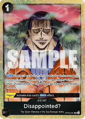 Carte One Piece Disappointed? OP14-099 UC PROMO