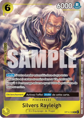 Carte One Piece Silvers Rayleigh OP14-108 R PROMO 1