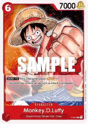 Carte One Piece Monkey D. Luffy P-001 P PROMO 1