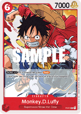 Carte One Piece Monkey D. Luffy P-001 P PROMO 2