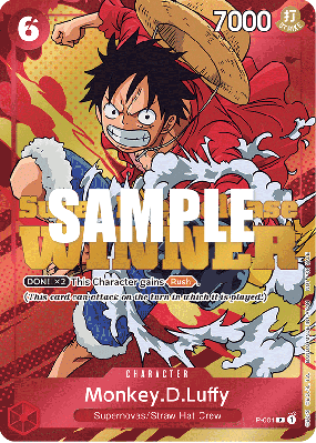 Carte One Piece Monkey D. Luffy P-001 P PROMO 3