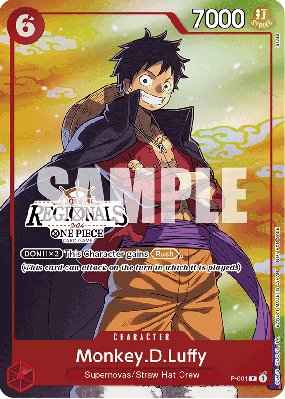 Carte One Piece Monkey D. Luffy P-001 P PROMO 6