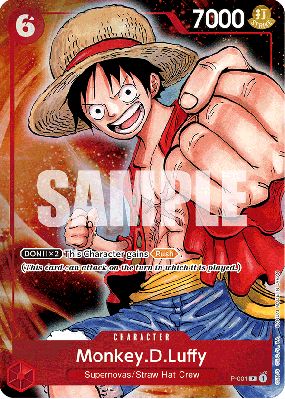 Carte One Piece Monkey D. Luffy P-001 P PROMO 7