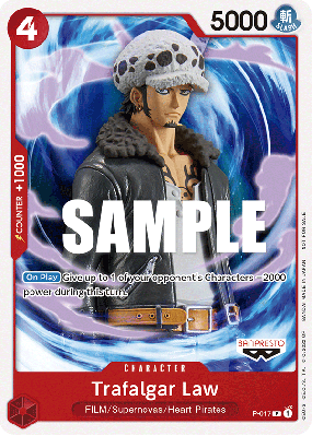 Carte One Piece Trafalgar Law P-017 P PROMO 1