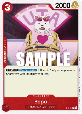 Carte One Piece Bepo P-019 P PROMO 1