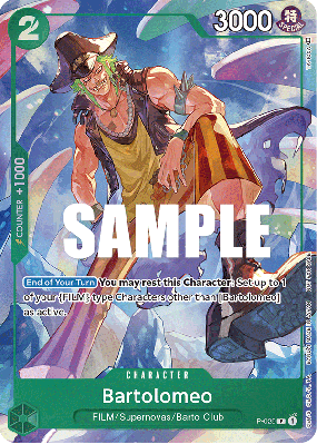 Carte One Piece Bartolomeo P-029 P PROMO