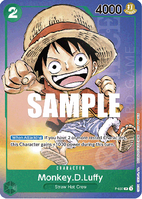 Carte One Piece Monkey D. Luffy P-037 P PROMO