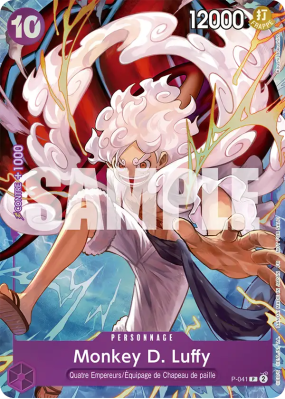 Carte One Piece Monkey D. Luffy P-041 P PROMO 1