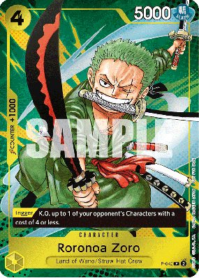 Carte One Piece Roronoa Zoro P-042 P PROMO