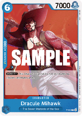 Carte One Piece Dracule Mihawk P-052 P PROMO 1