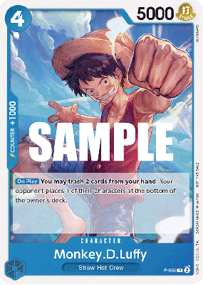Carte One Piece Monkey D. Luffy P-055 P PROMO 1
