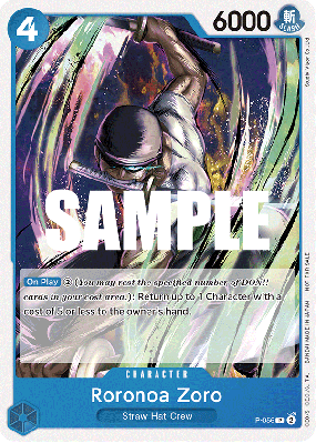 Carte One Piece Roronoa Zoro P-056 P PROMO 1