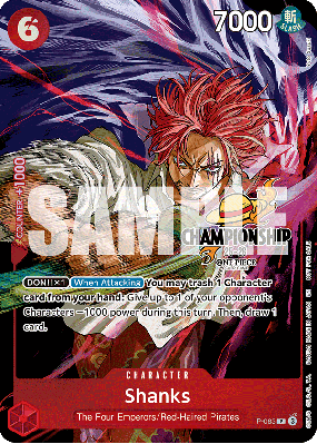 Carte One Piece Shanks P-083 P PROMO 3