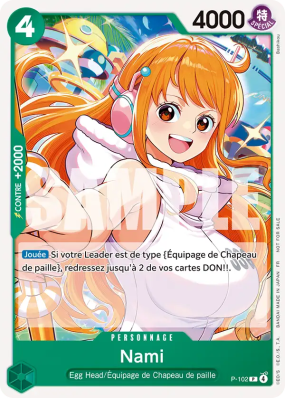 Carte One Piece Nami P-102 P PROMO 2