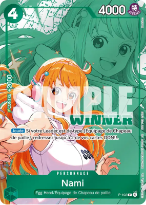 Carte One Piece Nami P-102 P PROMO 3