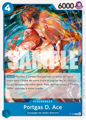 Carte One Piece Portgas D. Ace P-103 P PROMO 1