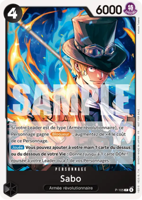 Carte One Piece Sabo P-105 P PROMO 2