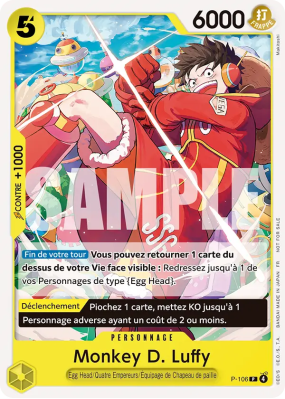 Carte One Piece Monkey D. Luffy P-106 P PROMO 1