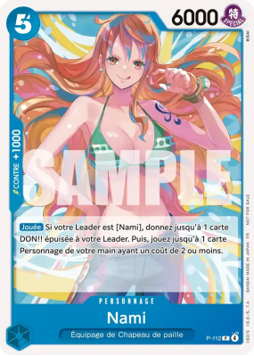 Carte One Piece Nami P-112 P PROMO 1