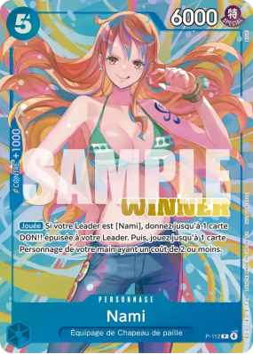 Carte One Piece Nami P-112 P PROMO 2