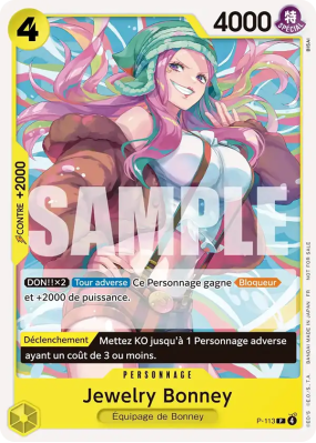 Carte One Piece Jewelry Bonney P-113 P PROMO 1