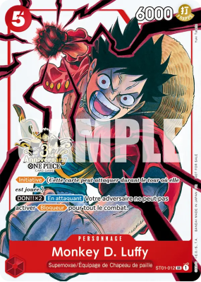 Carte One Piece Monkey D. Luffy ST01-012 SR PROMO 1