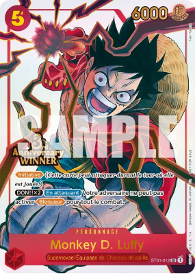 Carte One Piece Monkey D. Luffy ST01-012 SR PROMO 2