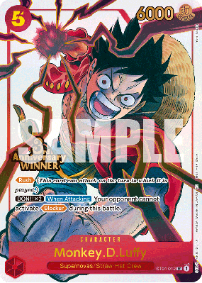 Carte One Piece Monkey D. Luffy ST01-012 SR PROMO 3