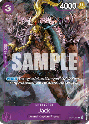 Carte One Piece Jack ST04-008 C PROMO 2