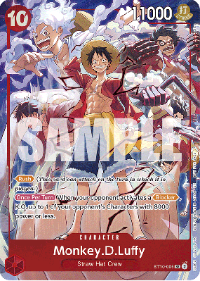Carte One Piece Monkey D. Luffy ST10-006 SR PROMO 3