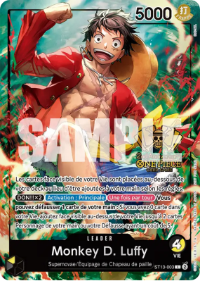 Carte One Piece Monkey D. Luffy ST13-003 L PROMO