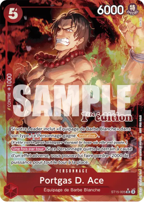 Carte One Piece Portgas D. Ace ST15-005 SR PROMO 2