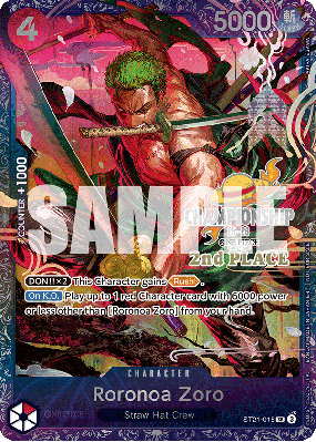 Carte One Piece Roronoa Zoro ST21-015 SR PROMO 2