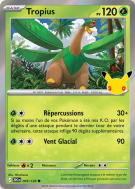 Carte Pokémon Tropius 005/128 Commune 30ᵉ Anniversaire