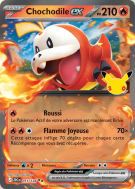 Carte Pokémon Chochodile ex 015/128 Double Rare 30ᵉ Anniversaire