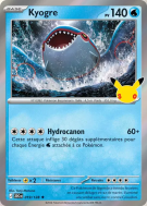 Carte Pokémon Kyogre 019/128 Rare 30ᵉ Anniversaire