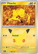 Carte Pokémon Pikachu 035/128 Sans rareté 30ᵉ Anniversaire