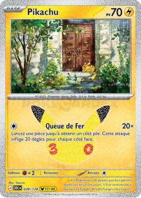 Carte Pokémon Pikachu 039/128 Sans rareté 30ᵉ Anniversaire
