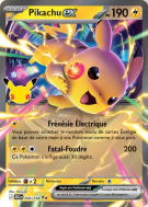Carte Pokémon Pikachu ex 054/128 Double Rare 30ᵉ Anniversaire