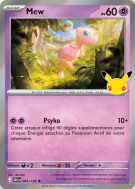 Carte Pokémon Mew 065/128 Rare 30ᵉ Anniversaire