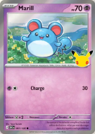 Carte Pokémon Marill 067/128 Commune 30ᵉ Anniversaire