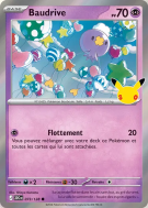 Carte Pokémon Baudrive 073/128 Commune 30ᵉ Anniversaire
